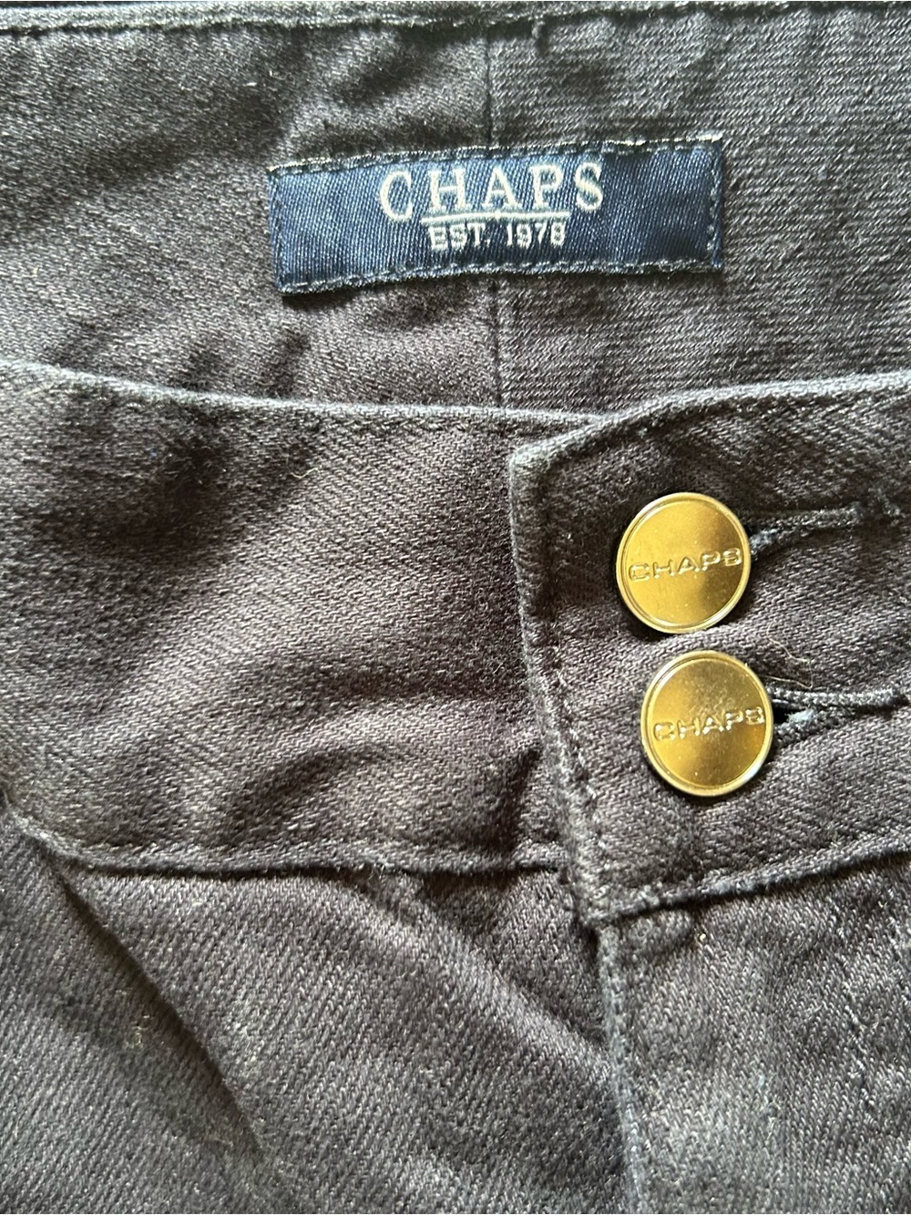 Chaps Black Low Rise Straight Leg Jeans Women’s Size 12 - Picture 2 of 6